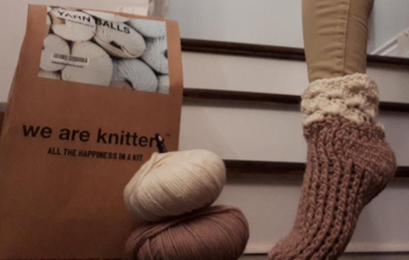 Slipper sock side view